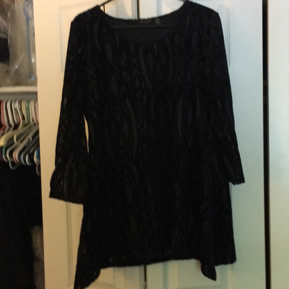 Black detailed top